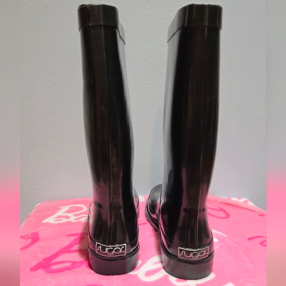 Sugar Women's Black Rain Boot, Size 9 - Picture 7 of 9